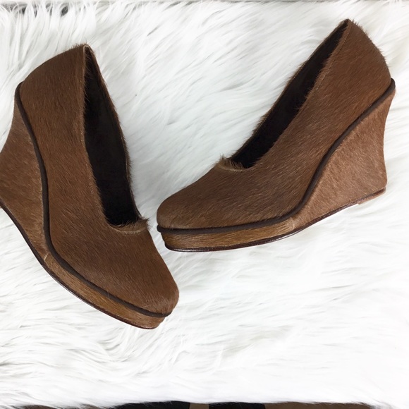 Urban Outfitters Shoes - NEW Pony Hair Urban Outfitters Shakuhachi Wedges